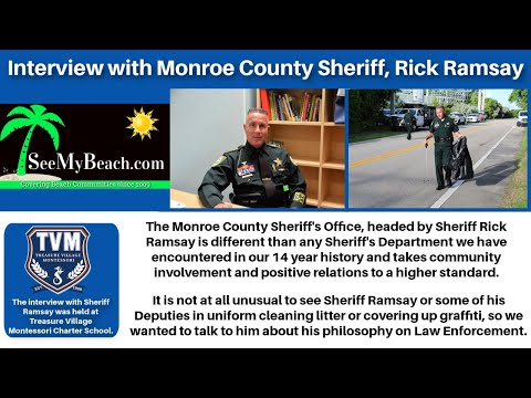Sheriff Rick Ramsay interview by SeeMyBeach.com at Treasure Village Montessori Charter School.