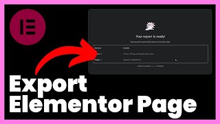 How to Export Elementor Page