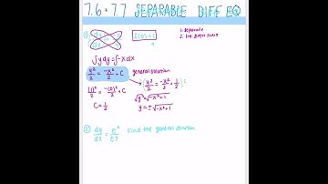 7.2 Separable Differential Equations