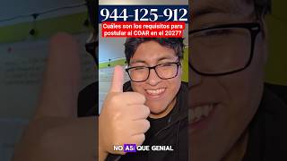 Cuáles son los requisitos para postular al COAR en el 2027? #coar #perú #educación #examen #admision