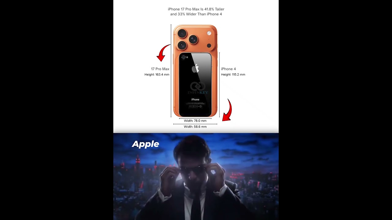 iPhone тогда и сейчас 😳 iPhone 4 против iPhone 17 Pro Max