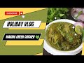 My first vlog | cooking green chicken 💚 | SaranyaShankar