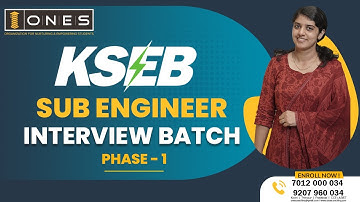 Pursue Your Passion with ONES! 🚀 Join Our KSEB Sub Engineer Interview  Batch 📚 | Enroll Today ⬇