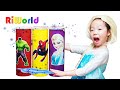 Elsa meet Hulk. Superhero story with snacks