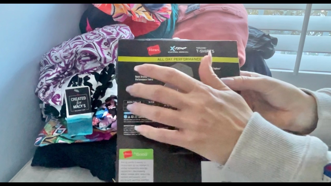 ASMR fabric sounds, package sounds, light tapping, low whispers