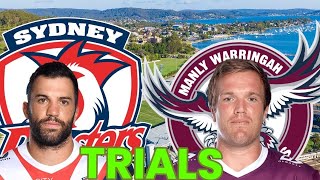 ROOSTERS VS SEA EAGLES NRL TRIALS | Live Stream Commentar