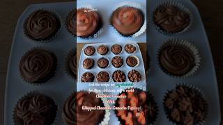 Soft & Moist Chocolate Cupcakes with Whipped Chocolate Ganache Frosting Recipe On My Channel