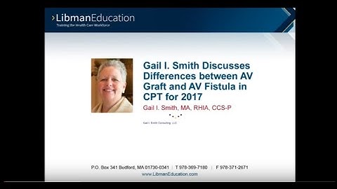 Differences between AV Graft and AV Fistula in CPT for 2017