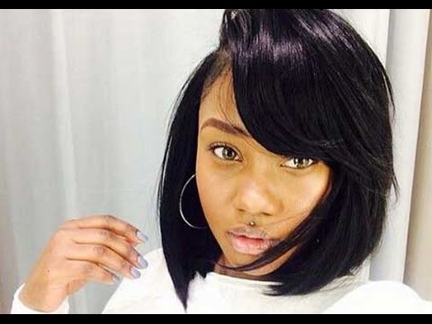 long bob haircut black girl