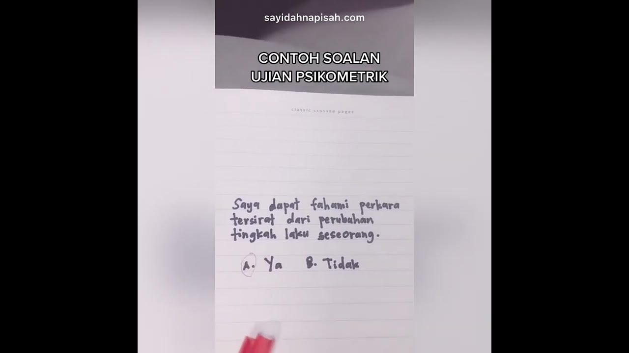 Contoh Soalan Psikometrik Spa Psee 2022 Format Terkini Dan Jawapan Pembantu Antidadah S29 Medsi Youtube