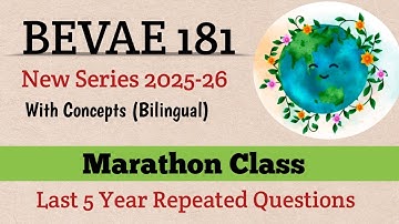 BEVAE 181 PYQ Last 3 Years Solved Question Papers | BEVAE 181 Environmental Studies Question Paper