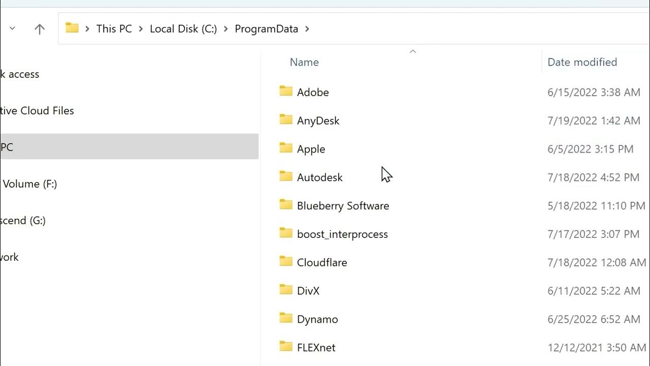 how-to-open-programdata-folder-hidden-folder-no-audio-youtube