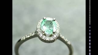 .59 Carat Paraiba Tourmaline with Diamond Halo