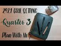 Goal Setting | Plan With Me | 2021 | Quarter 3