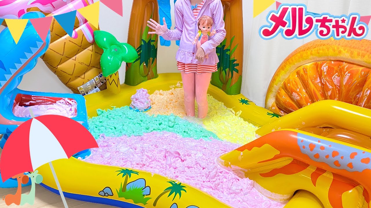Mell-chan Bubble Bath Pool | Mr Bubble Colorful Foam Soap - YouTube