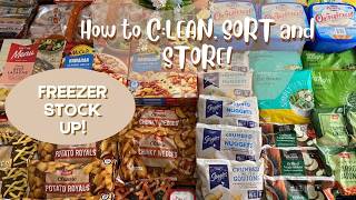 FREEZER STOCK UP | How to Clean, Sort + Store your frozen foods!