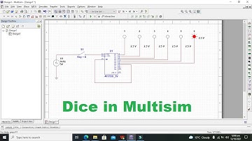 dice circuit in multisim | simulation of electronic dice circuit using 4017 counter IC