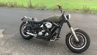 Harley FXRS-SP  bobber EVO 80ci 1340cc idle sound - walk around