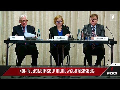 NDI-ის სადამკვირვებლო მისიის პრესკონფერენცია