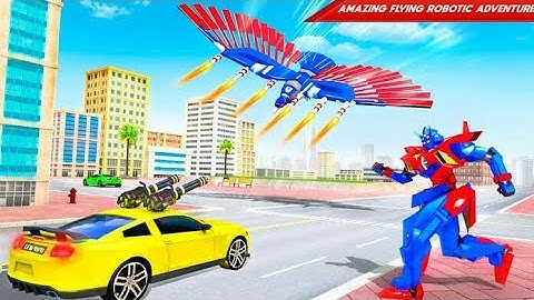 Flying Police Car Robot Hero | Robot Car Game | Chari Games