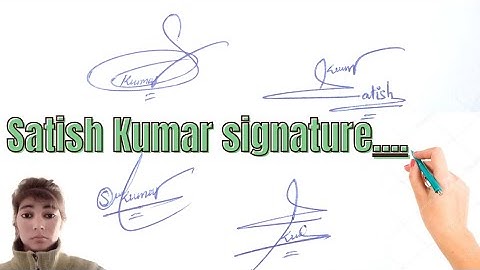 Satish Kumar name impressive signature style
