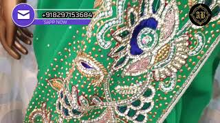 AB-311 Exquisite Bridal Wear Saree || Stone Work || Hand Work || Aairah Boutique || #aairahsaree screenshot 2