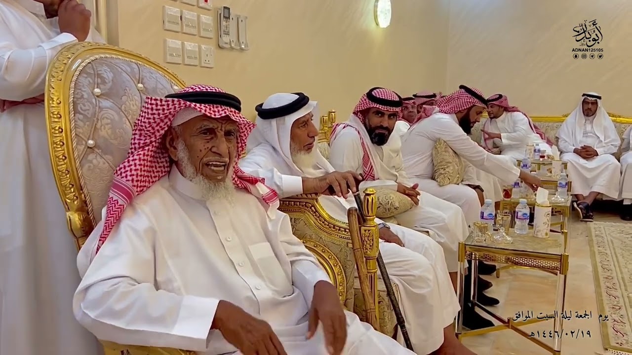 زيارة الشيخ أحمد بن زريعه بن عطية الله الشيخ و جماعته  لقبيلة الطيار في خليص بالزوماله