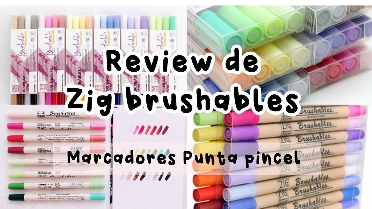 review de los brushables zig, ¿son iguales a los tombow? YouTube