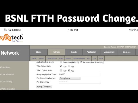 how to change bsnl ftth wifi password | Wifi ka password kaise change kare | Bsnl Ftth Wifi