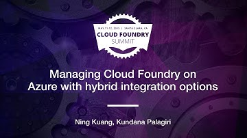 Managing Cloud Foundry on Azure with hybrid integration options
