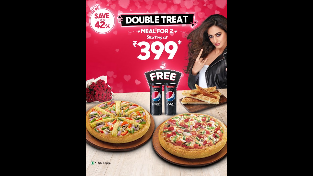 Pizza Hut’s Valentine Special | FREE Pepsi Black | Double Treat Meal @Rs. 399*
