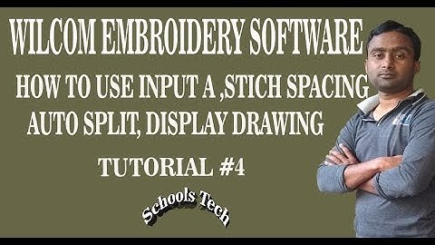 Wilcom How To Use Input A,Stitch Spacing,Auto Split And Display Drawing Tutorial #4