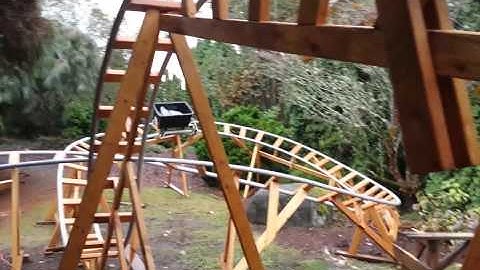 3D Backyard Roller Coaster Track Test Run