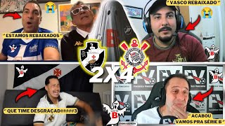 REAÇÕES VASCAINAS E CHORO AO VIVO - BEM VINDOS A SÉRIE B 2024 - VASCO 2X4 CORINTHIANS - VAMOS RIR KK