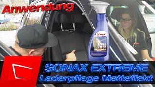 Sonax Lederpflegemilch Matteffekt - Ledersitze Pflegen - Anwendung