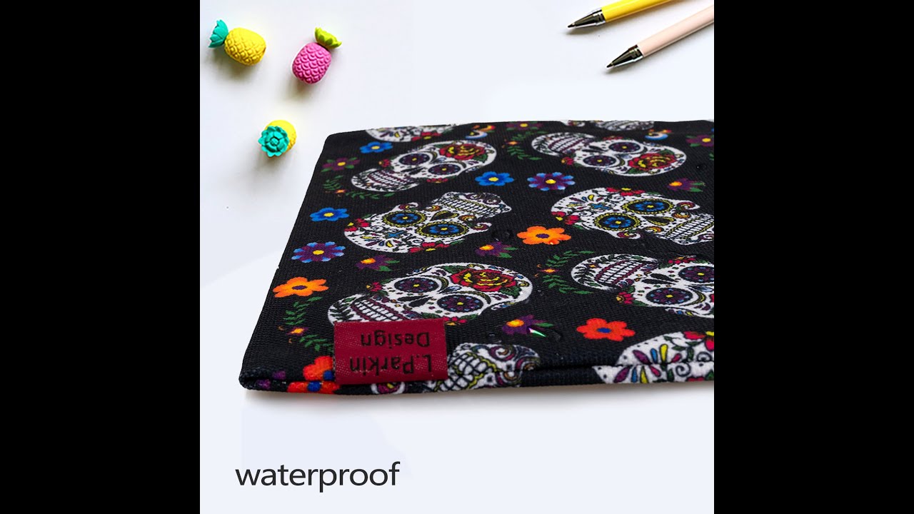 LParkin Book Sleeve Sugar Skull Book Cover