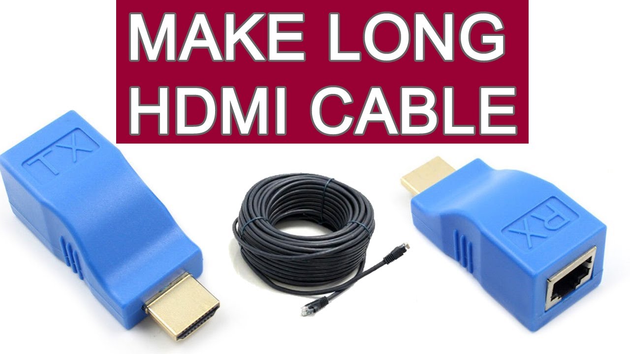 Montón de capitán Corta vida How to Install HDMI Over CAT6 Ethernet Cable || Make Long HDMI Cable ||  Extend HDMI Cable 150 Feet - YouTube