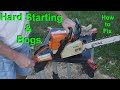 Chainsaw Hard to Start & Bogs | Runs Poorly - What To Look For & How to Fix - (Stihl Carburetor)