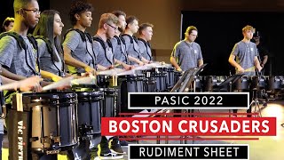 Boston Crusaders RUDIMENT SHEET  PASIC 2022