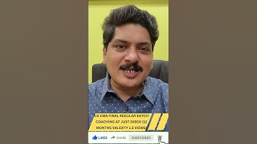 CA CMA FINAL REGULAR BATCH COACHING AT JUST 24900 (12 MONTHS VALIDITY 1.5 VIEWS)