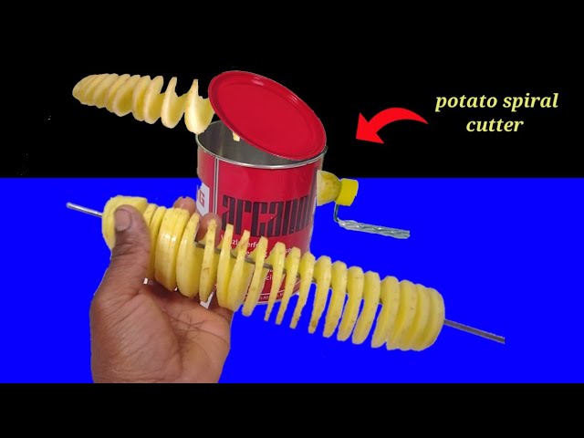 Tornado-potato-cutter, These Ribbon fries are made of heavy…