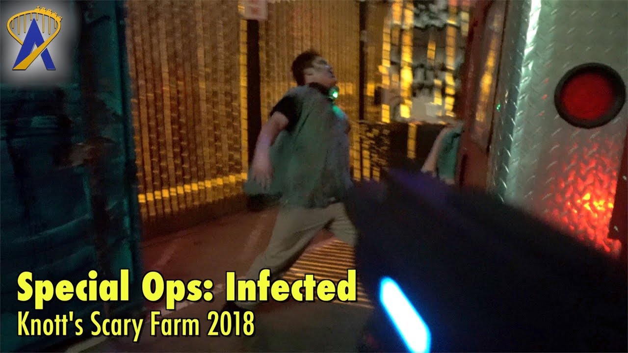 Special Ops Infected haunted house walkthrough at Knott's Scary Farm 2018
