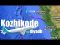 KOZHIKODE to RIYADH Flight Route | Flynas XY328
