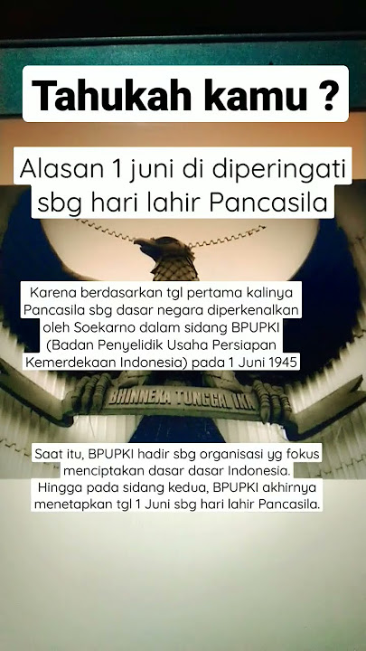 Download lagu tahukah kamu mengapa tgl 1 juni ditetapkan sbg hari lahir Pancasila ?