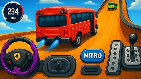 CRAZY BUS MEGA RAMP IMPOSSIBLE RACING BUS STUNTS IMPOSSIBLE TRACK ANDROID GAMEPLAY VIDEO -3