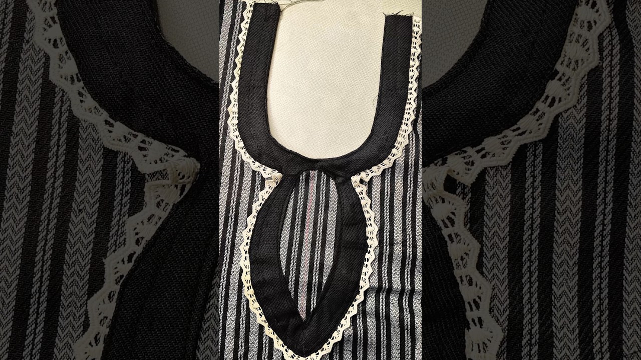 ​Latest Neck Design with Lace | Kurti Neck Design 2026 