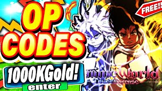 ALL NEW*FREE GOLD * CODES in Anime World Tower Defense Codes! Anime World Tower Defense Codes