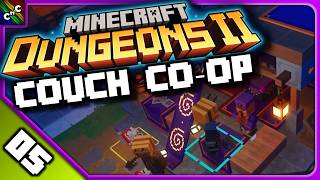 TRAINING WITH THE ENCHANTSMITH! | Minecraft Dungeons 2 LOCAL MULTIPLAYER Episode 5 | Couch Plays