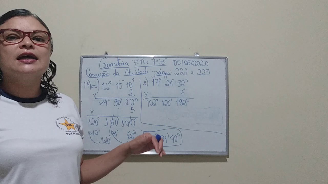 Em Uma Aula De Geometria Caio Realizou