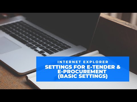 Internet explorer settings for e-Tender & e-Procurement (Basic Settings)